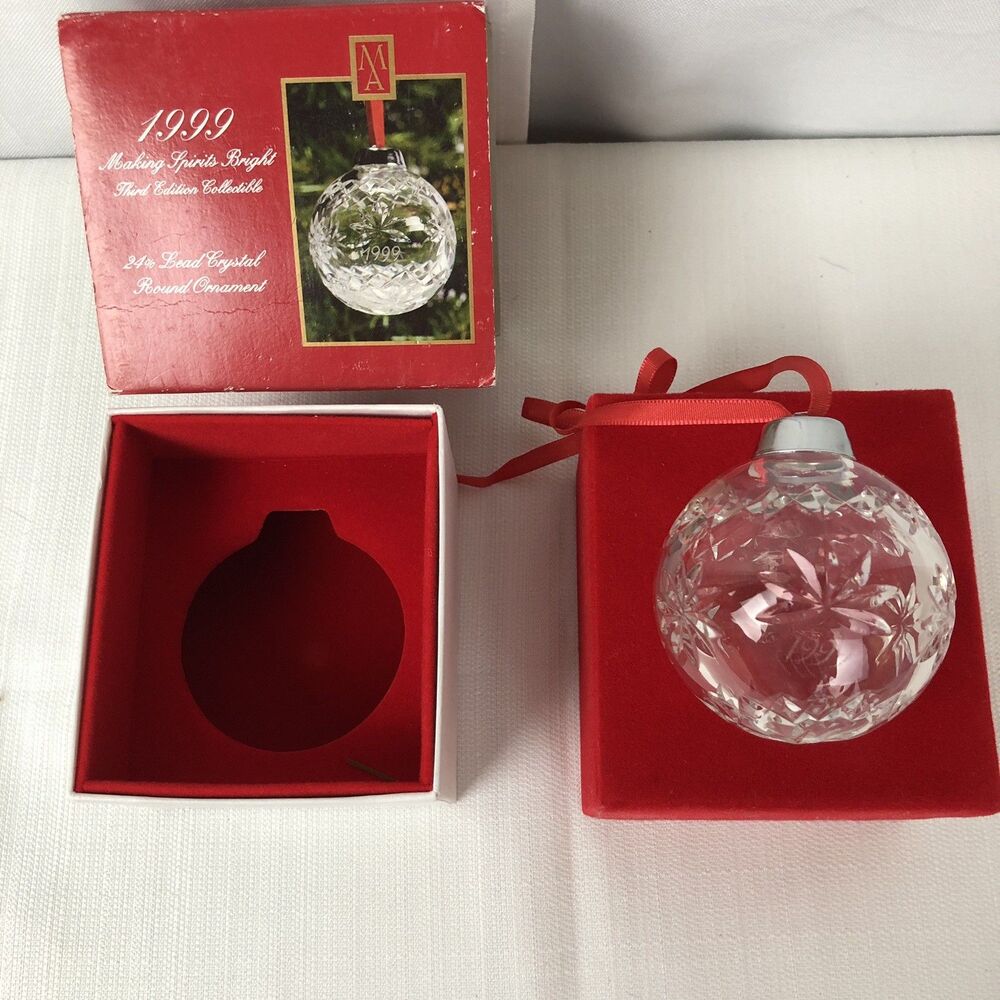 VTG Crystal Ball Xmas Christmas 1999 Madison Avenue Third Edition Ornament